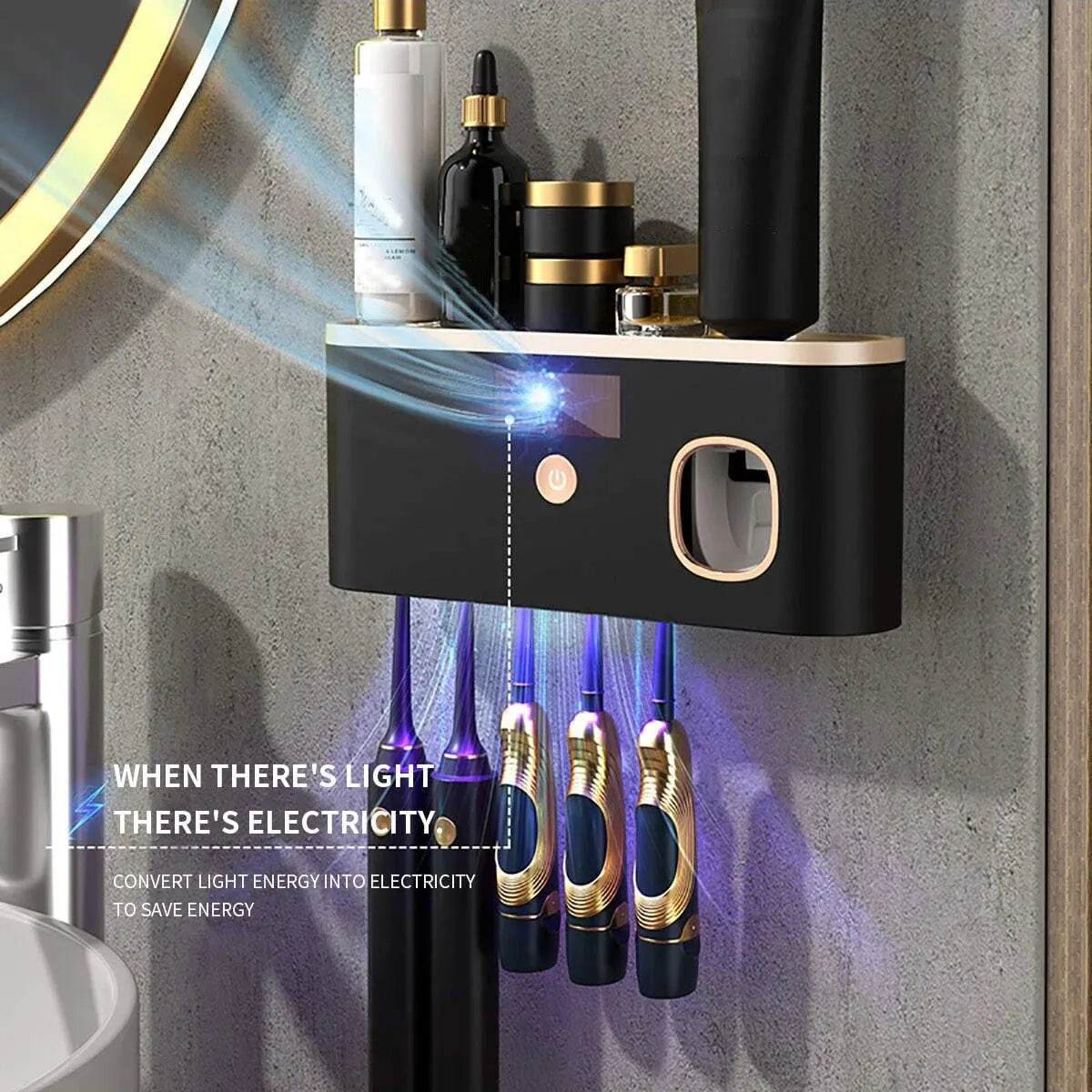 UV Toothbrush Sanitizer & Holder – Rechargeable Clean