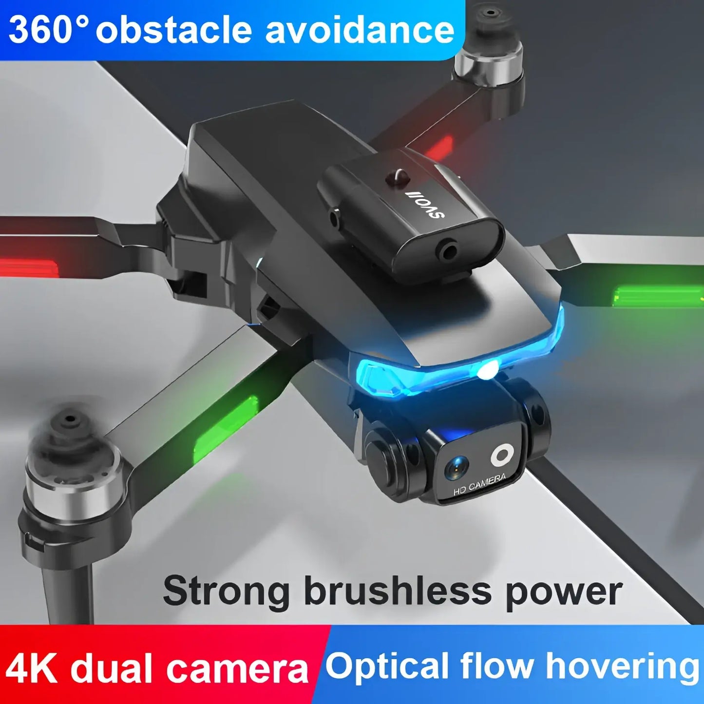 Quadcopter Drone Lf635 Dual Camera Foldable Led Toy